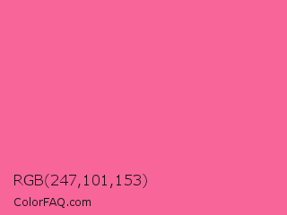 RGB 247,101,153 Color Image