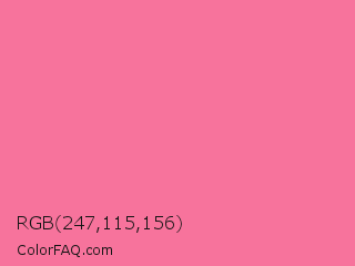 RGB 247,115,156 Color Image