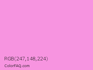 RGB 247,148,224 Color Image