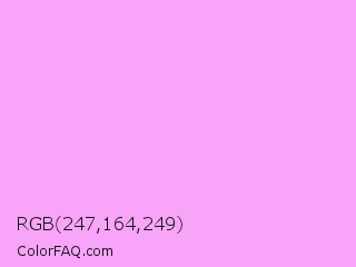 RGB 247,164,249 Color Image