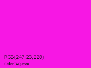 RGB 247,23,228 Color Image