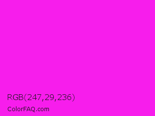 RGB 247,29,236 Color Image