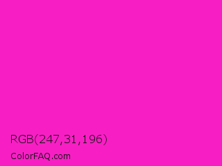 RGB 247,31,196 Color Image