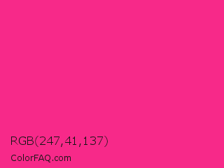 RGB 247,41,137 Color Image