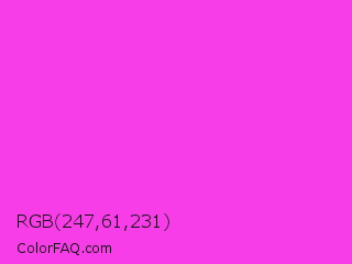 RGB 247,61,231 Color Image