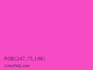 RGB 247,75,198 Color Image