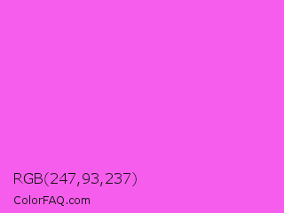 RGB 247,93,237 Color Image