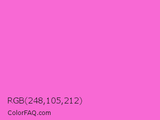 RGB 248,105,212 Color Image