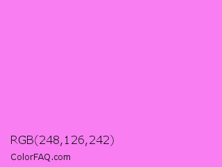 RGB 248,126,242 Color Image