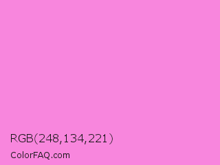 RGB 248,134,221 Color Image