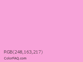 RGB 248,163,217 Color Image
