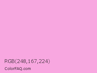 RGB 248,167,224 Color Image