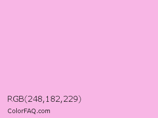 RGB 248,182,229 Color Image