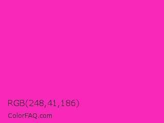 RGB 248,41,186 Color Image