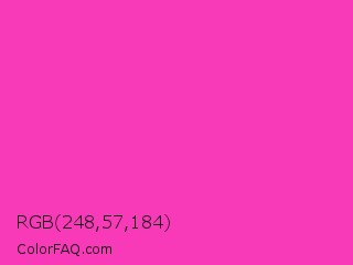 RGB 248,57,184 Color Image