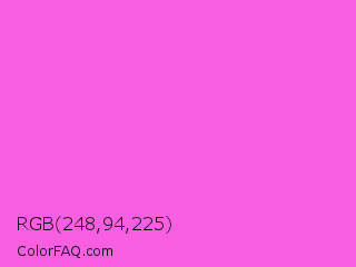 RGB 248,94,225 Color Image