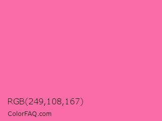 RGB 249,108,167 Color Image