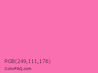 RGB 249,111,176 Color Image