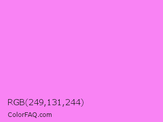 RGB 249,131,244 Color Image