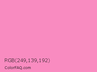 RGB 249,139,192 Color Image