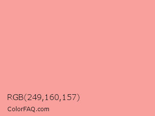 RGB 249,160,157 Color Image