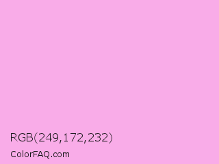 RGB 249,172,232 Color Image