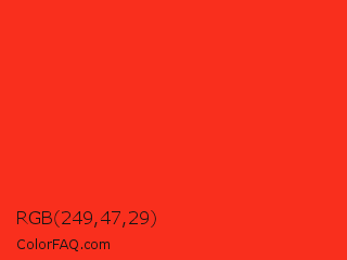 RGB 249,47,29 Color Image