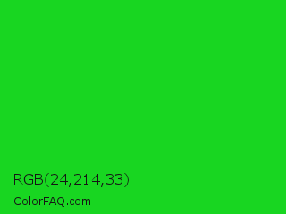 RGB 24,214,33 Color Image