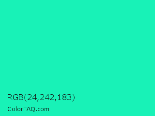 RGB 24,242,183 Color Image