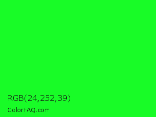 RGB 24,252,39 Color Image