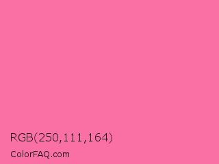 RGB 250,111,164 Color Image