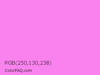 RGB 250,130,238 Color Image