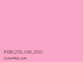 RGB 250,166,200 Color Image