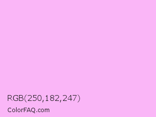 RGB 250,182,247 Color Image