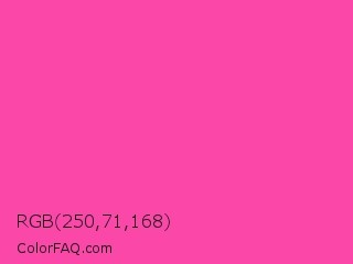 RGB 250,71,168 Color Image