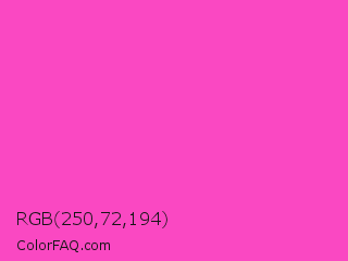 RGB 250,72,194 Color Image