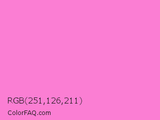 RGB 251,126,211 Color Image