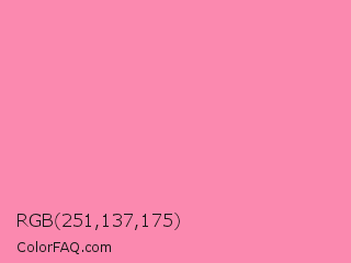 RGB 251,137,175 Color Image
