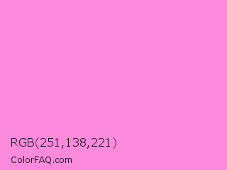 RGB 251,138,221 Color Image