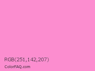 RGB 251,142,207 Color Image