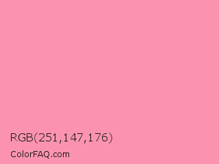 RGB 251,147,176 Color Image