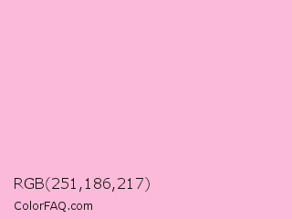 RGB 251,186,217 Color Image