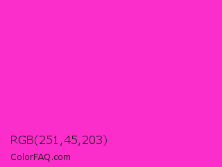 RGB 251,45,203 Color Image