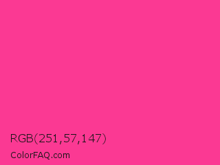 RGB 251,57,147 Color Image