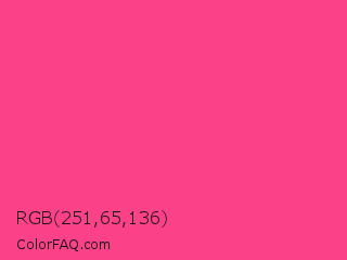 RGB 251,65,136 Color Image