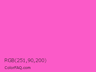 RGB 251,90,200 Color Image