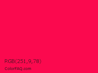 RGB 251,9,78 Color Image
