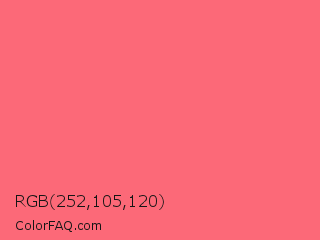 RGB 252,105,120 Color Image