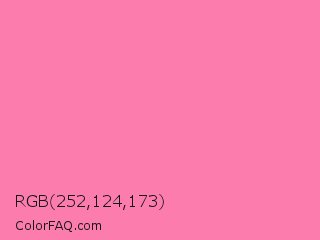RGB 252,124,173 Color Image