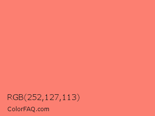 RGB 252,127,113 Color Image